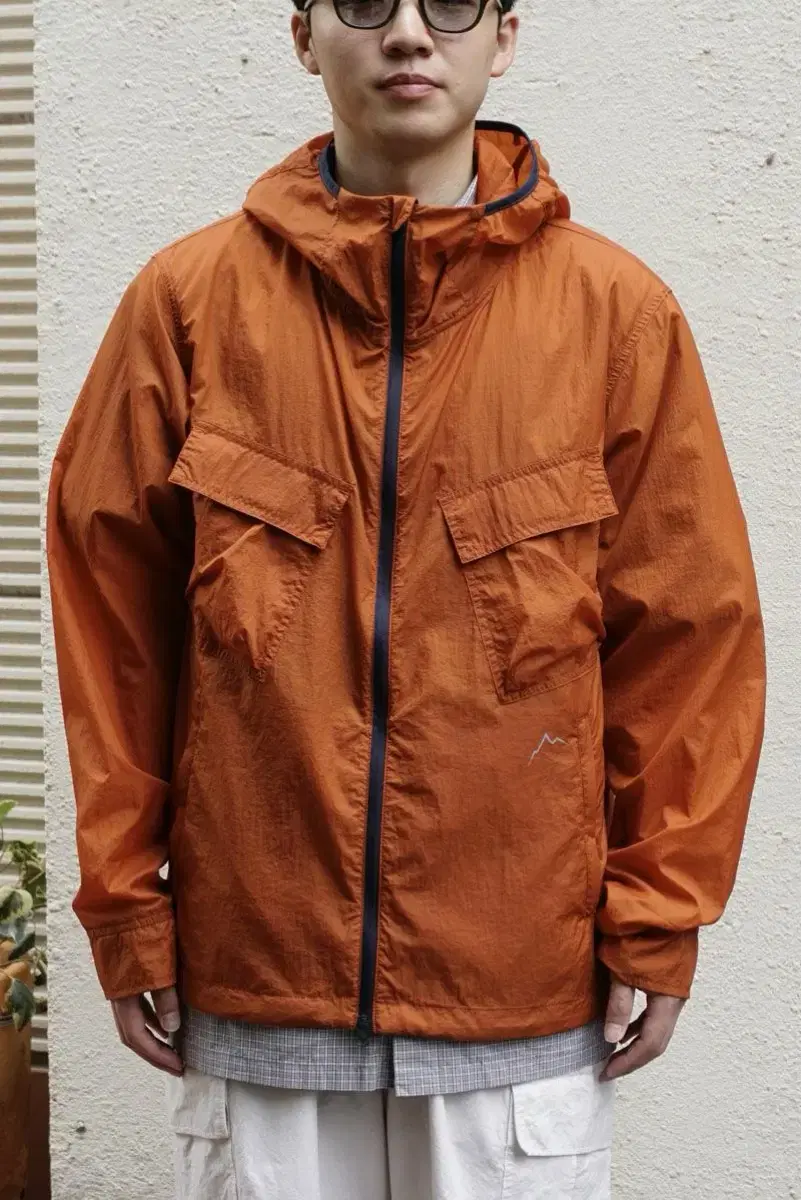 케일 cayl 나일론 워셔자켓 오렌지 nylon washer jacket